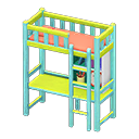 Animal Crossing Items Loft Bed With Desk Light blue / Orange