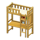 Animal Crossing Items Loft Bed With Desk Natural / White