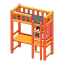 Animal Crossing Items Loft Bed With Desk Orange / Black
