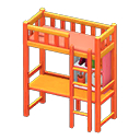 Animal Crossing Items Loft Bed With Desk Orange / Orange