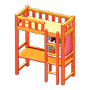 Animal Crossing Items Loft Bed With Desk Orange / Yellow