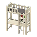 Animal Crossing Items Loft Bed With Desk White / Black