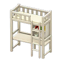 Animal Crossing Items Loft Bed With Desk White / White
