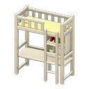 Animal Crossing Items Loft Bed With Desk White / Yellow