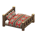 Animal Crossing Items Log Bed Dark wood / Southwestern flair
