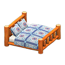 Animal Crossing Items Log Bed Orange wood / Quilted