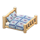 Animal Crossing Items Log Bed White wood / Quilted