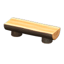Animal Crossing Items Log Bench Dark wood