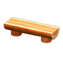 Animal Crossing Items Log Bench Orange wood