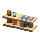 Animal Crossing Items Log Decorative Shelves Dark wood / Geometric print