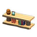 Animal Crossing Items Log Decorative Shelves Dark wood