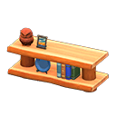 Animal Crossing Items Log Decorative Shelves Orange wood