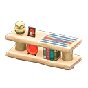 Animal Crossing Items Log Decorative Shelves White wood / Geometric print