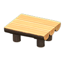 Animal Crossing Items Log Dining Table Dark wood