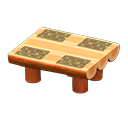 Animal Crossing Items Log Dining Table Orange wood / Bears