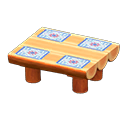 Animal Crossing Items Log Dining Table Orange wood / Quilted