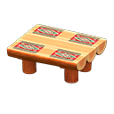 Animal Crossing Items Log Dining Table Orange wood / Southwestern flair