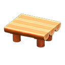 Animal Crossing Items Log Dining Table Orange wood