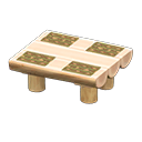 Animal Crossing Items Log Dining Table White wood / Bears