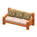 Animal Crossing Items Log Extra-long Sofa Orange wood / Bears
