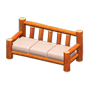 Animal Crossing Items Log Extra-long Sofa Orange wood