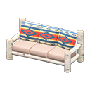 Animal Crossing Items Log Extra-long Sofa White birch / Geometric print