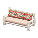 Animal Crossing Items Log Extra-long Sofa White birch / Southwestern flair