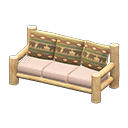 Animal Crossing Items Log Extra-long Sofa White wood / Bears