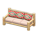 Animal Crossing Items Log Extra-long Sofa White wood / Southwestern flair