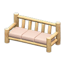 Animal Crossing Items Log Extra-long Sofa White wood