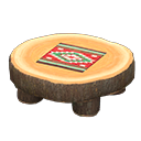 Animal Crossing Items Log Round Table Dark wood / Southwestern flair