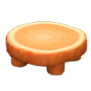 Animal Crossing Items Log Round Table Orange wood