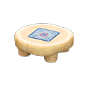 Animal Crossing Items Log Round Table White wood / Quilted