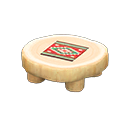 Animal Crossing Items Log Round Table White wood / Southwestern flair