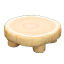 Animal Crossing Items Log Round Table White wood