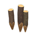 Animal Crossing Items Log Stakes Dark wood
