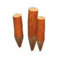 Animal Crossing Items Log Stakes Orange wood