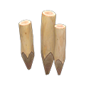 Animal Crossing Items Log Stakes White wood