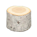 Animal Crossing Items Log Stool White birch