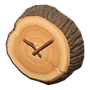Animal Crossing Items Log Wall-mounted Clock Dark wood