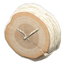 Animal Crossing Items Log Wall-mounted Clock White birch