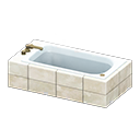 Animal Crossing Items Long Bathtub White marble