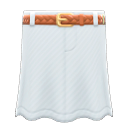 Animal Crossing Items Long Denim Skirt White
