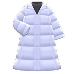 Animal Crossing Items Long Down Coat White