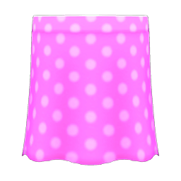 Animal Crossing Items Long Polka Skirt Pink