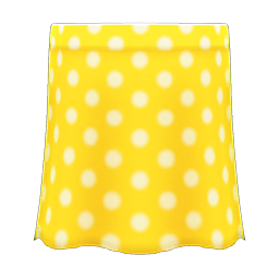 Animal Crossing Items Long Polka Skirt Yellow