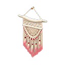 Animal Crossing Items Macrame Tapestry Pink