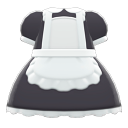 Animal Crossing Items Maid Dress Black
