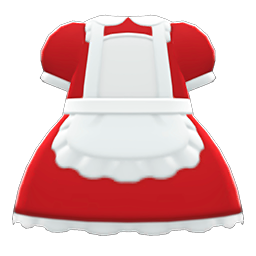 Animal Crossing Items Maid Dress Red