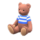 Animal Crossing Items Mama Bear Caramel mocha / Blue stripes